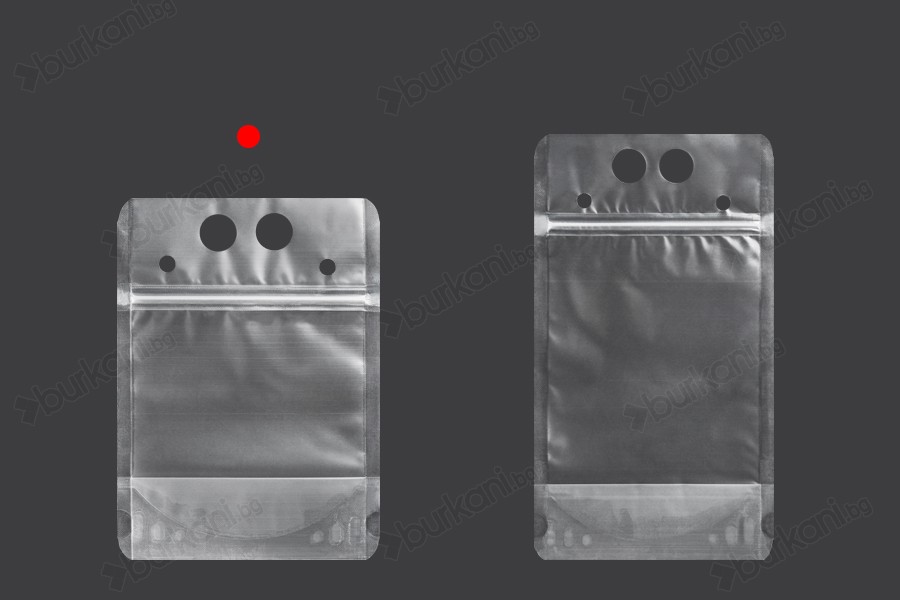 Прозрачна опаковка Doy Pack 250 мл с цип и дупки за сламка  - 50 бр-изображение_група
