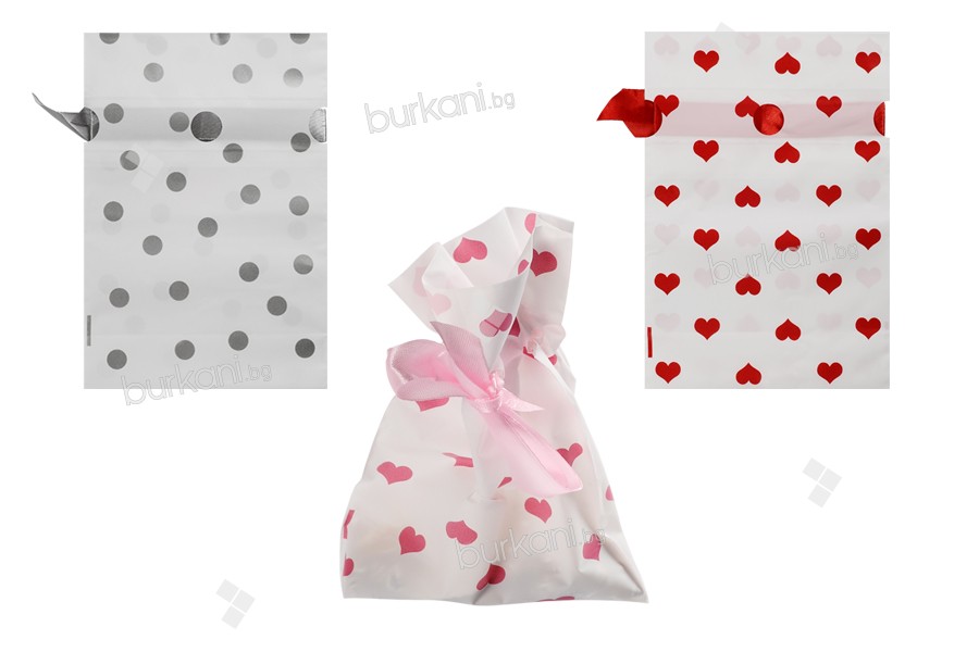 Пластмасови торбички за бонбони, сладкиши или бисквитки 120х170 - 50 бр