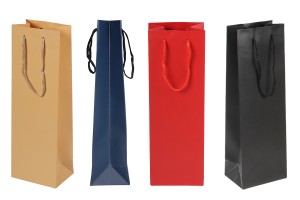 Хартиени торбички за бутилки за вино с размери 120x85x360 mm  - 12 бр. / опаковка-изображение_продукт