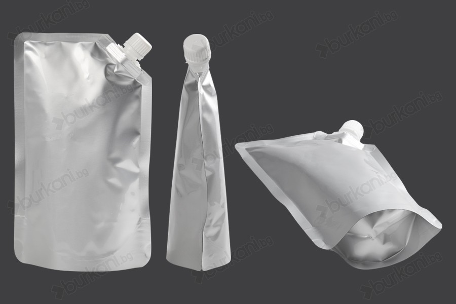 Алуминиева Doy Pack 500 ml със странична бяла капачка - 50 бр-изображение_група