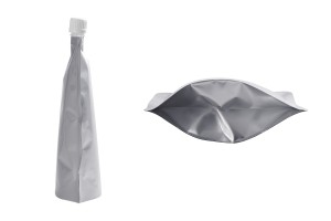 Алуминиев плик тип  Doypack за течности 200 мл с бяла капачка - 50 бр.-изображение_група