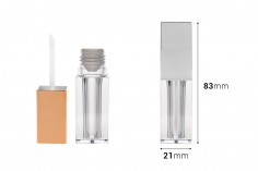 Пластмасова акрилка опаковка 4 мл  за балсам за устни- с капачка и цедка