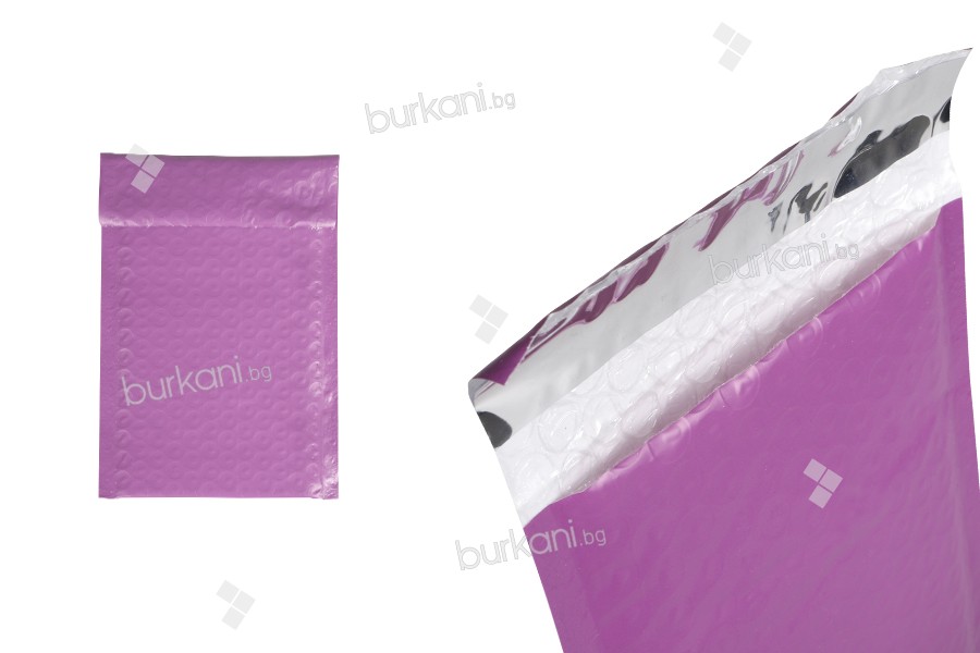Mor mat renkte 10x18 cm airplastlı zarflar - 10 adet