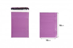 Mor mat renkte 10x18 cm airplastlı zarflar - 10 adet