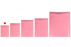 Розови матови пликове с мехурчета 9х15 см - 10 бр.