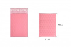 Пликове с мехурчета 11х18 см в цвят розов мат - 10 бр.