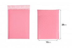 Mat pembe renkli 13x20 cm airplastlı zarflar