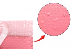 Розови матови пликове с мехурчета 9х15 см - 10 бр.