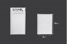 Бели матови пликове с мехурчета 9х15 см - 10 бр.