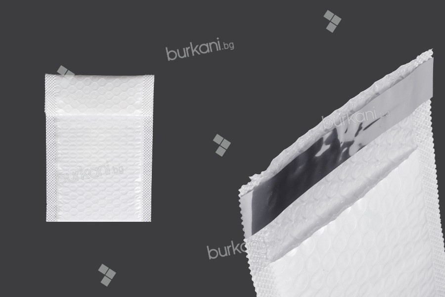 Бели матови пликове с мехурчета 9х15 см - 10 бр.