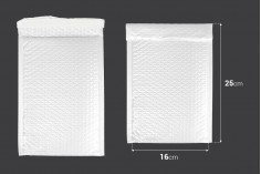 Aeroplastlı zarflar 16x25 cm parlak beyaz renkte - 10 adet