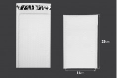 Бели матови пликове с мехурчета 14х25 см - 10 бр. 