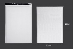 Mat beyaz renkte 22x32 cm airplastlı zarflar