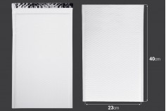 Mat beyaz renkte 23x40 cm airplastlı zarflar