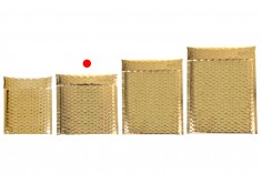 Parlak altın renginde 16x18 cm airplastlı zarflar - 10 adet