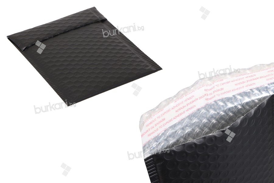 Siyah mat renkli 13x18 cm airplast&#39;lı zarflar - 10 adet