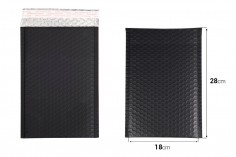 Пощенски черни матови пликове с мехур 18х28 см - 10 бр. 
