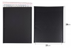 Черни матови пощенски пликове с мехурчета 21х29 см - 10 бр.