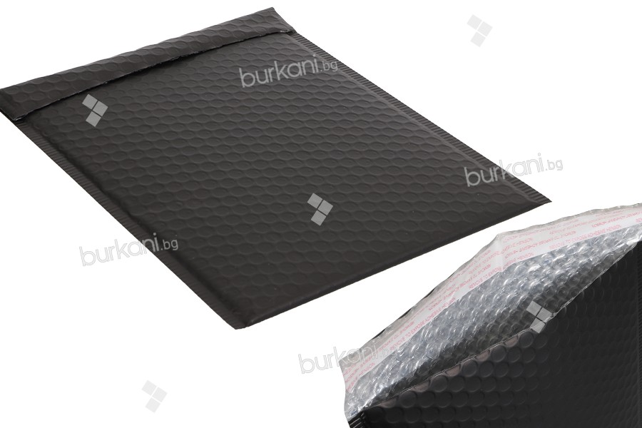 Siyah mat renkte 21x29 cm airplast ile zarflar - 10 adet