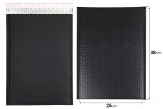 Siyah mat renkte 26x38 cm airplast ile zarflar - 10 adet