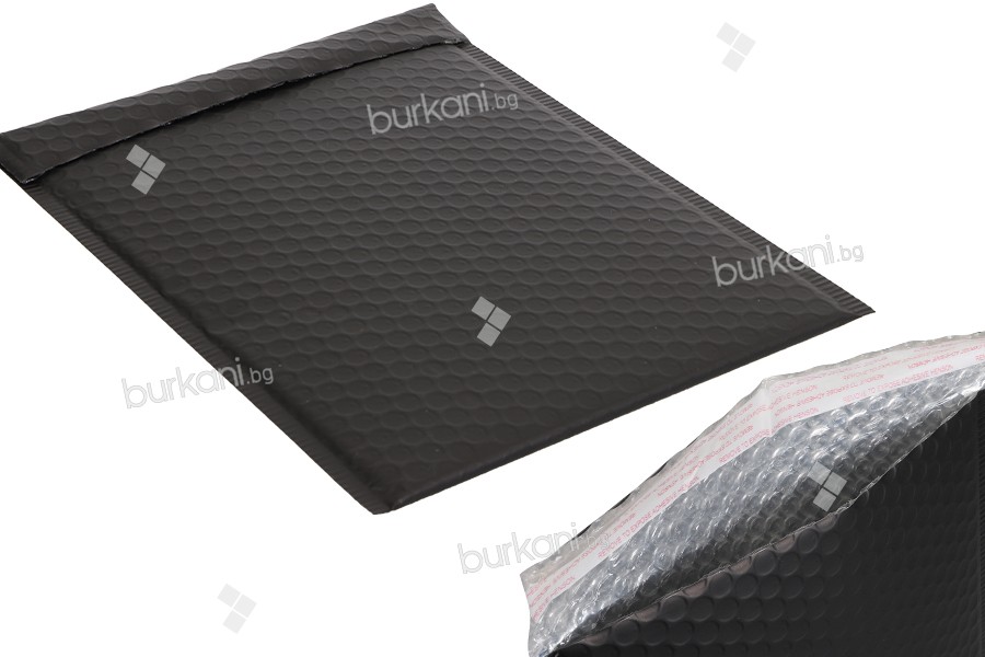 Siyah mat renkte 26x38 cm airplast ile zarflar - 10 adet