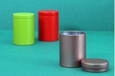 Метална цилиндрична кутия с размери  47х65 мм в различни цветове