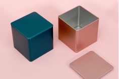 Метална квадратна кутия за съхраняване 85x85x85 в различни цветове