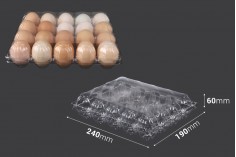 193x145x60 mm boyutlarında 12 adet plastik yumurtalık