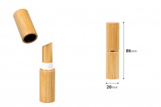 Ruj için bambu kutu - dudak çubuğu - 6 adet