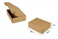 Kraft kağıt ambalaj kutusu 240x180x70 mm - 20 adet