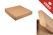  350x350x80 mm penceresiz kraft kağıt kutu - 20li paket