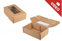 Хартиена крафт кутия с прозорец с размери - 260x160x80 mm -20 бр. в пакет 