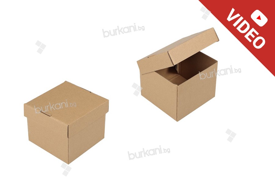 Хартиена 3-пластова кутия с размери 120x120x100 mm 