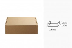 Penceresiz Kraft kağıt kutu  240x180x70 mm - 20 adet