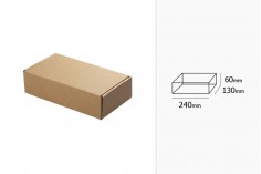 Penceresiz Kraft kağıt kutu 240x130x60 mm - 20 adet