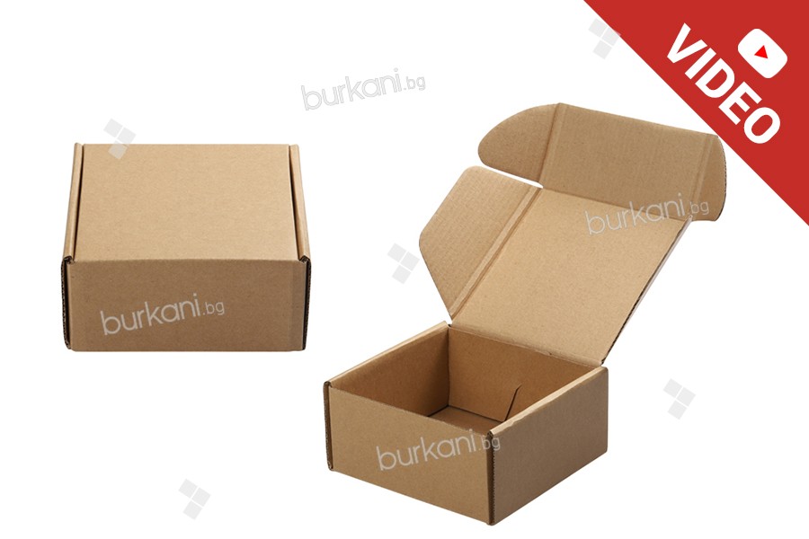 Крафт  опаковъчна кутия без прозорец 130x120x60 mm - опаковка от 20 бр