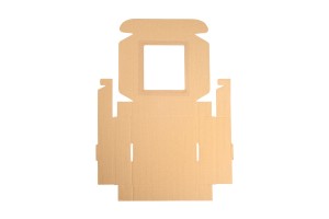 Опаковъчна крафт кутия с прозорец 210x210x50 mm - 20 бр.-изображение_група