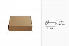 Penceresiz Kraft kağıt kutu 210x210x50 mm - Paket 20 adet