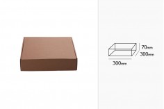 Опаковъчна кутия от крафт хартия без прозорец 300x300x70 мм - Опаковка 20 бр.