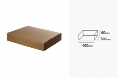 Penceresiz Kraft kağıt kutu 400x300x60 mm - Paket 20 adet