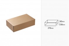 Картонена крафт кутия с размери 270х158х60 мм - 20 бр. на пакет 