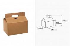Кутия куфар с размери  280x200x280  мм от крафт хартия - 20 бр