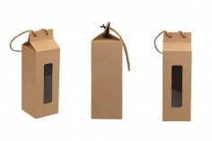 Картонена кутия - чанта с прозорец с размери 80x80x200 - 20 бр