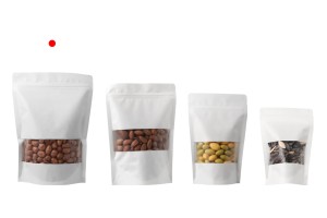 Крафт опаковка тип DOY PACK с размери 160x40x220 mm, с "цип" и с възможност за термозапечатване - 100 бр.-изображение_група