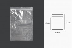 Прозрачни пластмасови пликове с цип  100x150 mm  - 100 бр