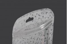 Fermuarlı çuval 130x230 mm, dokuma olmayan arka yüzü, şeffaf ön ve delik eurohole - 50 adet