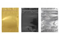 Алуминиеви торбички с цип, с размер 180x255 мм, прозрачна лицева страна и възможност за термозапечатване - 100 бр.