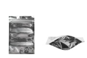 Опаковка тип Doy Pack с размери 100x30x150 mm с алуминиева задна част и прозрачна предна част с цип затваряне  - 100 бр.