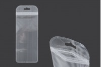 Пластмасови пликове с цип 85х220 мм прозрачна предна част с дупка Eurohole - 100 броя