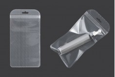 Пластмасови пликове с цип 100х200 мм прозрачна предна част с дупка Eurohole - 100 броя